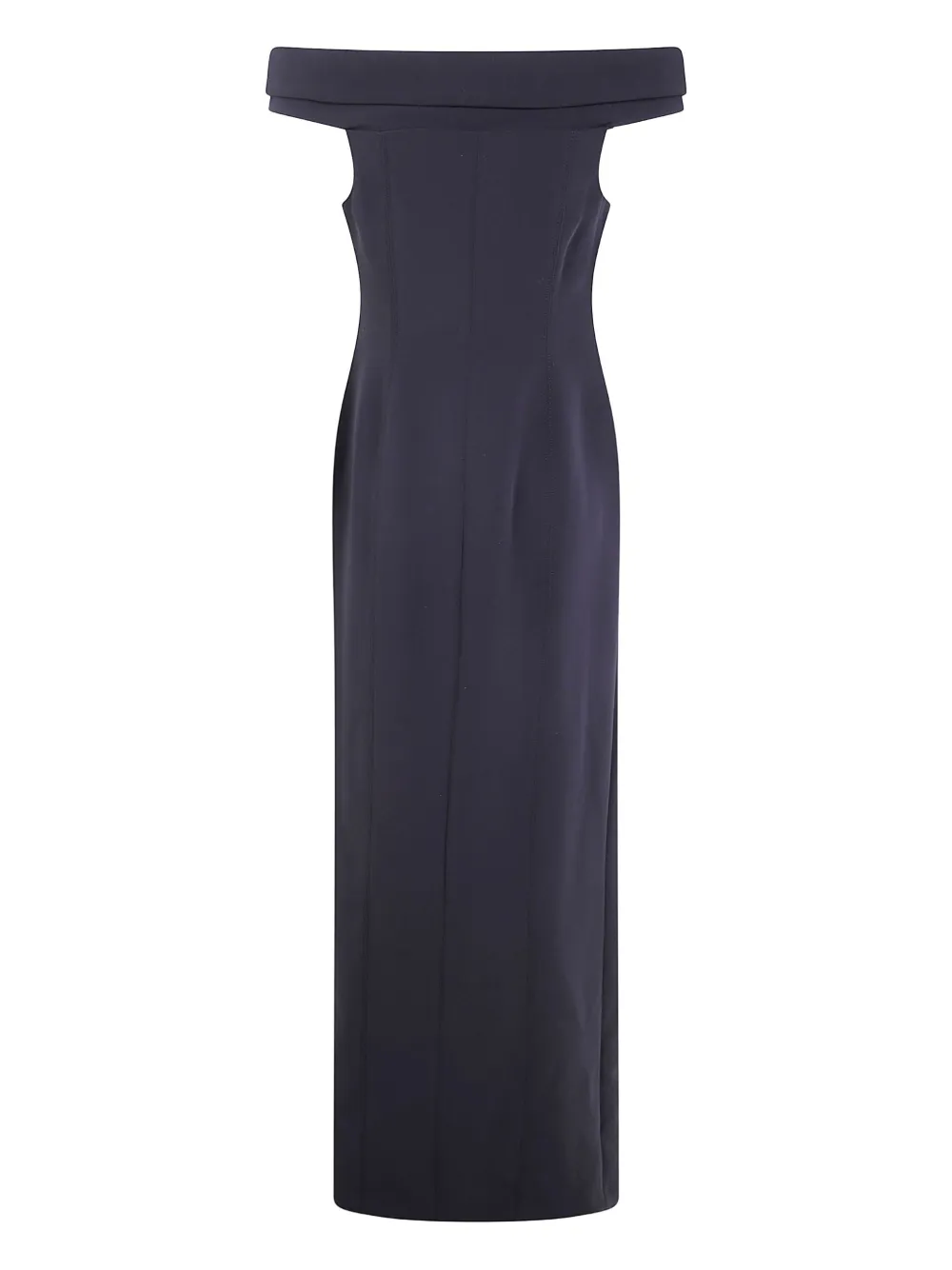 Ralph Lauren Off-shoulder Split Maxi Dress In Black
