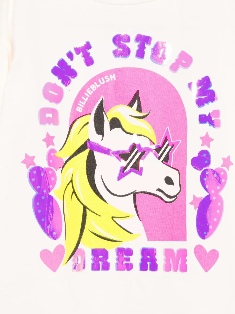 Billieblush T-shirt met lange mouwen en ponyprint Wit