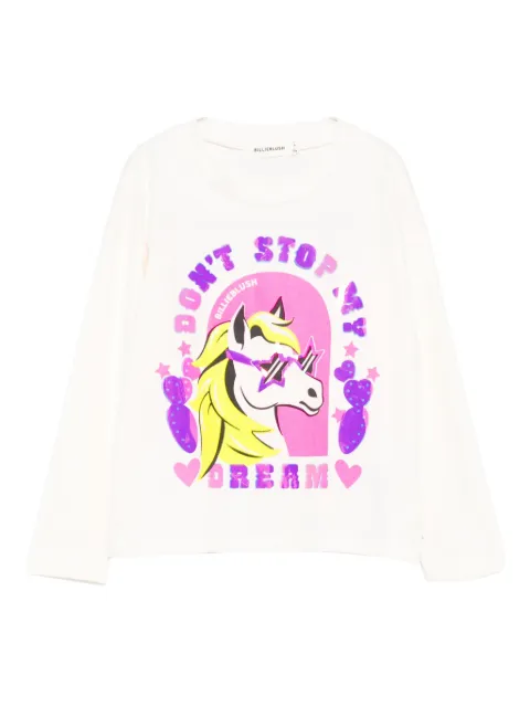 Billieblush pony-print long-sleeve T-shirt