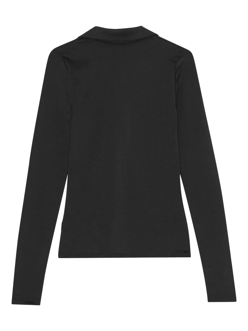 Remain Birger Christensen Long-sleeve Polo Top In Black