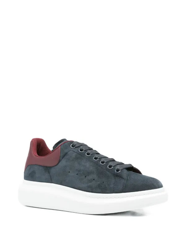 Alexander McQueen Oversized Suède Sneakers Blauw FARFETCH NL