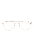 Masunaga pilot-frame glasses - Gold