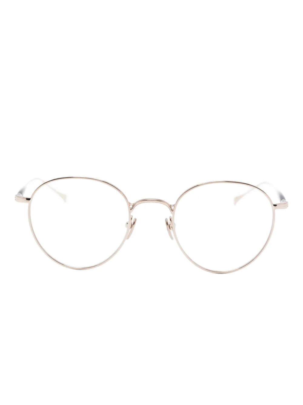 Masunaga GMS-128T round-frame glasses - ゴールドトーン Masunaga GMS-128T round-frame glasses - ゴールドトーン