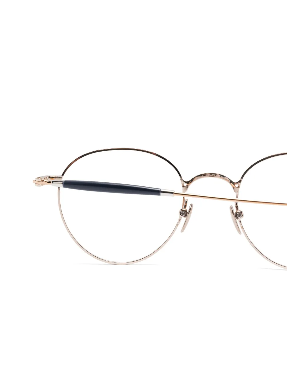  Masunaga Gms-128t Round-frame Glasses - Gold 