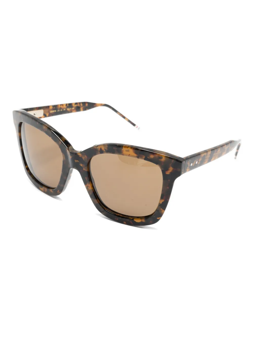Thom Browne Eyewear Zonnebril met vierkant montuur - Bruin