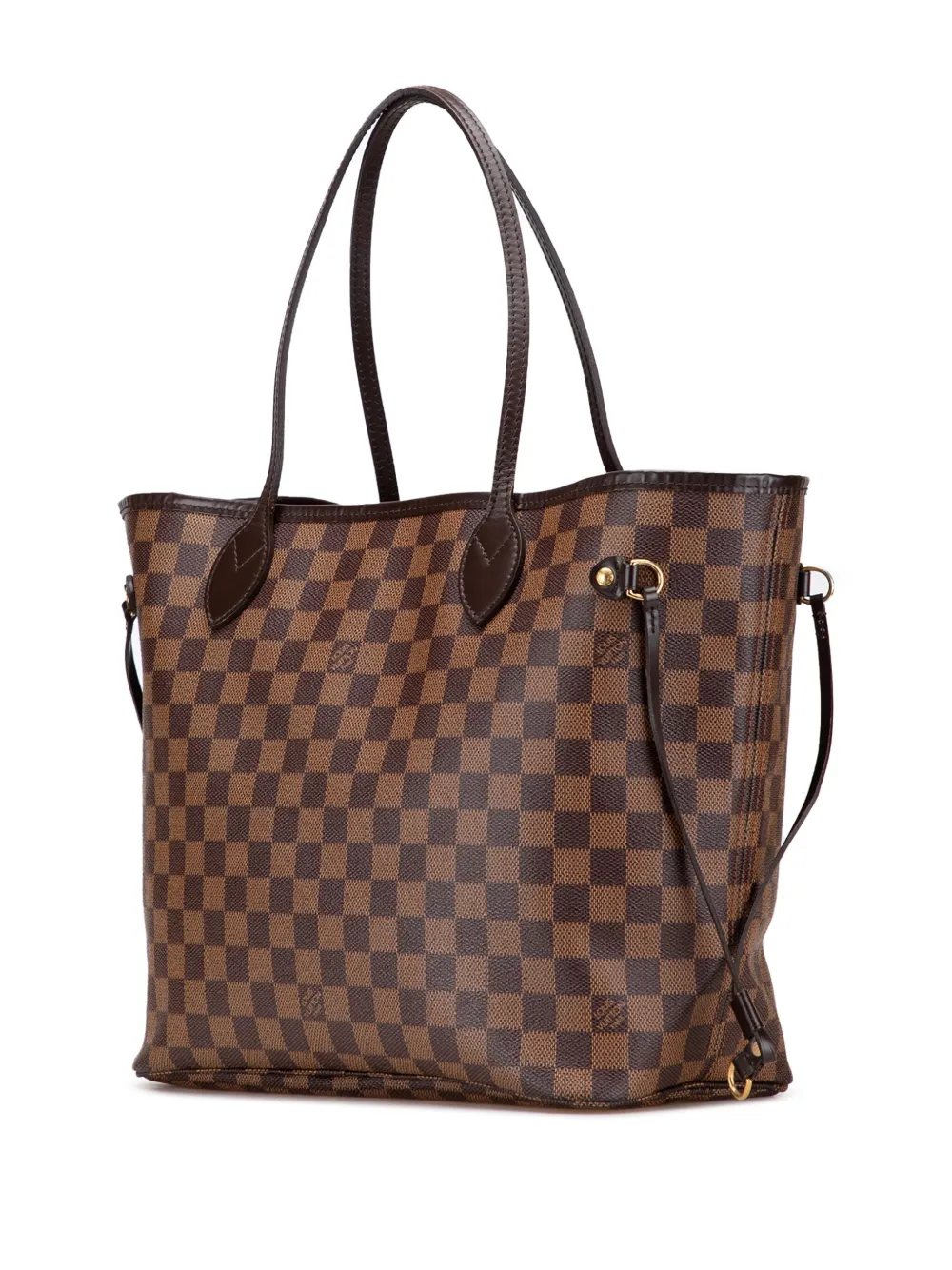 Pre-owned Louis Vuitton 2011 Damier Ebene Neverfull Mm Tote Bag In Brown
