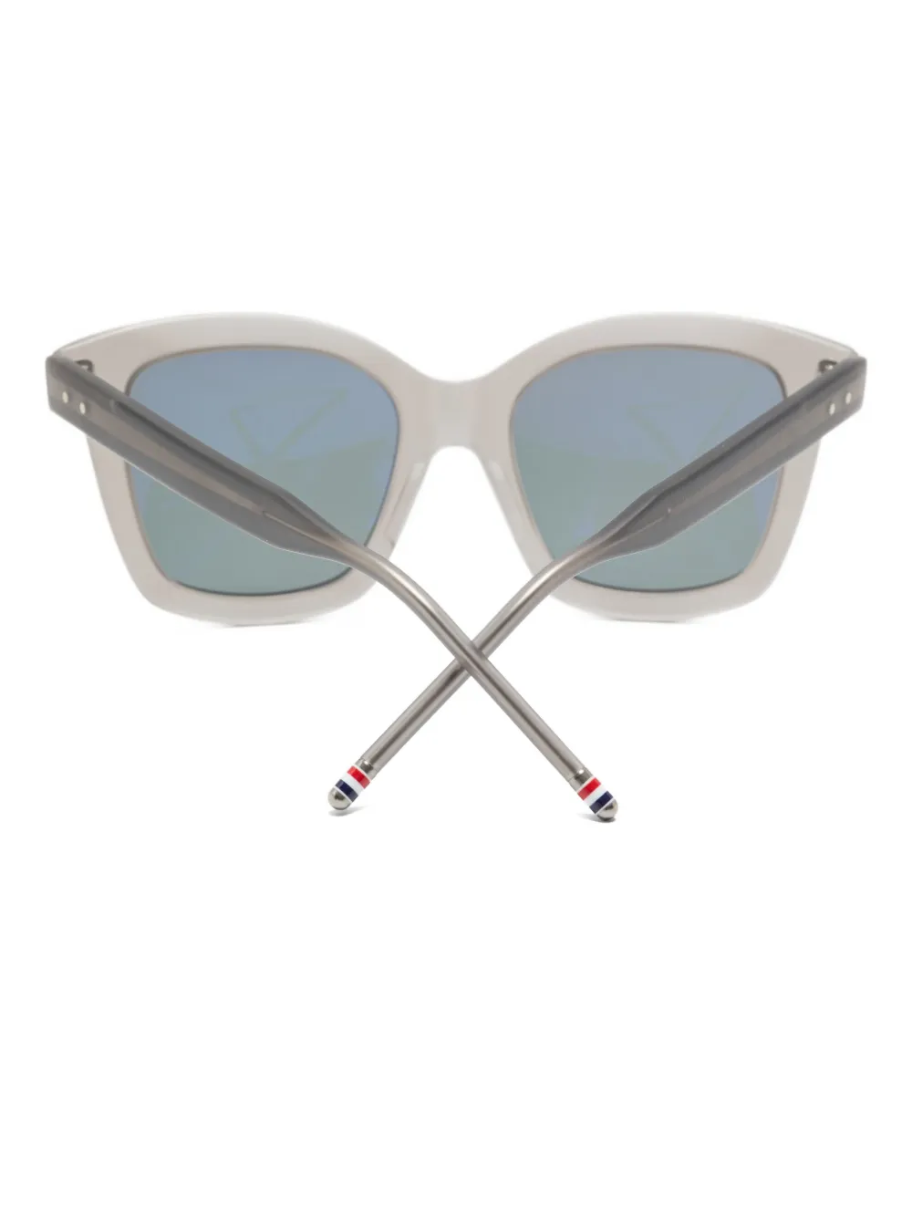 Thom Browne Eyewear Zonnebril met vlinder montuur Grijs