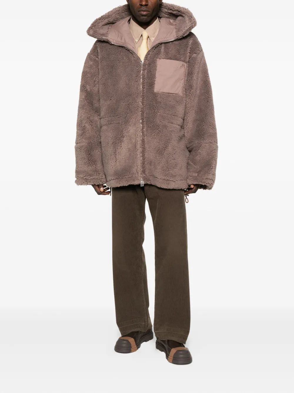 BLUEMARBLE faux-fur zip coat - Bruin