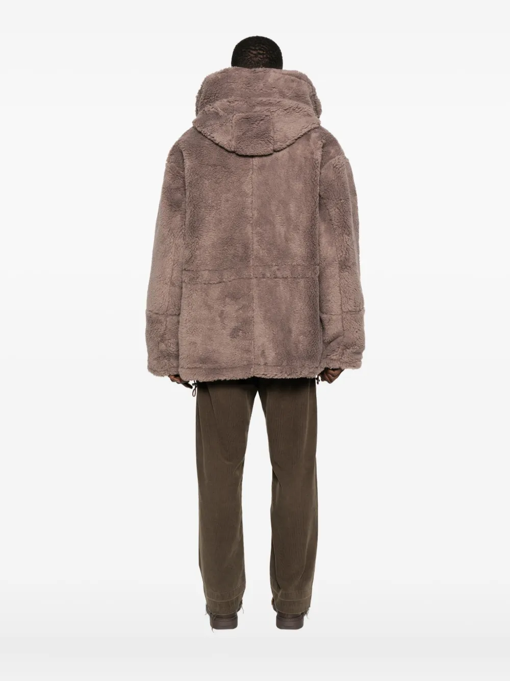 Bluemarble Faux-fur Zip Coat In Brown