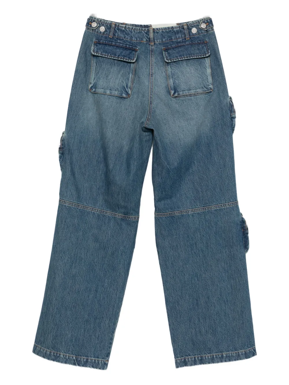 Coperni flap-pocket cotton jeans - Blauw