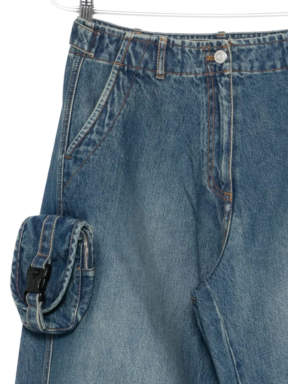Coperni Flap-pocket Cotton Jeans In Blue