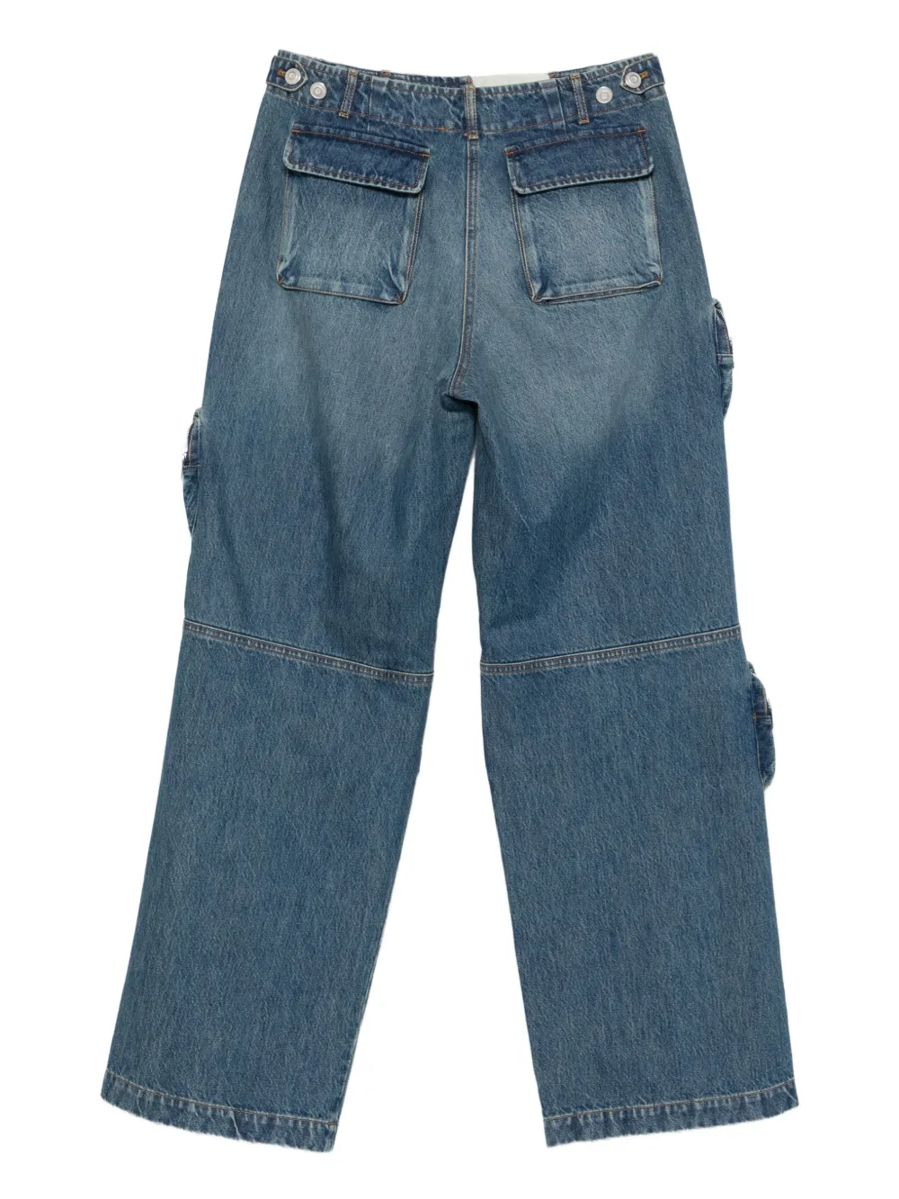 Coperni Katoenen jeans met klepzak Blauw