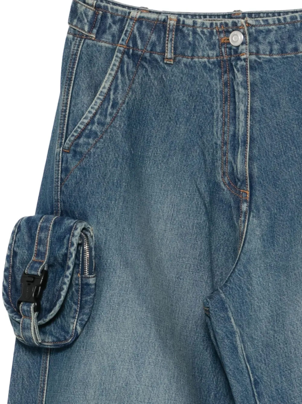 Coperni Katoenen jeans met klepzak Blauw
