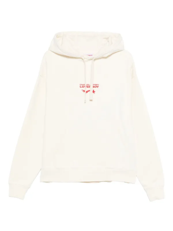 Charles Jeffrey Loverboy Hoodie Con Logo Bordado Neutro