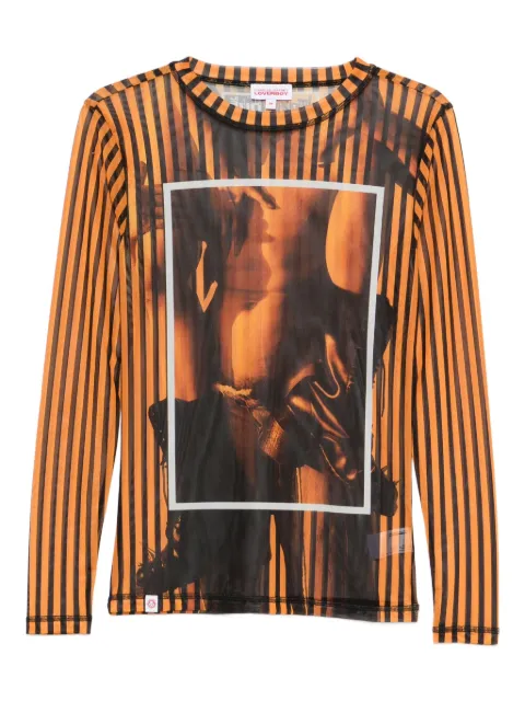 Charles Jeffrey Loverboy t-shirt Powermesh à rayures