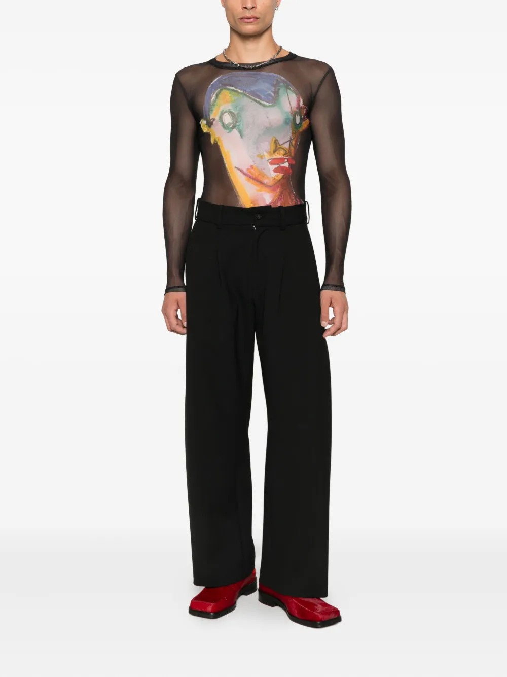 Charles Jeffrey Loverboy Langarmshirt aus Powermesh | T-Shirts | Image 2
