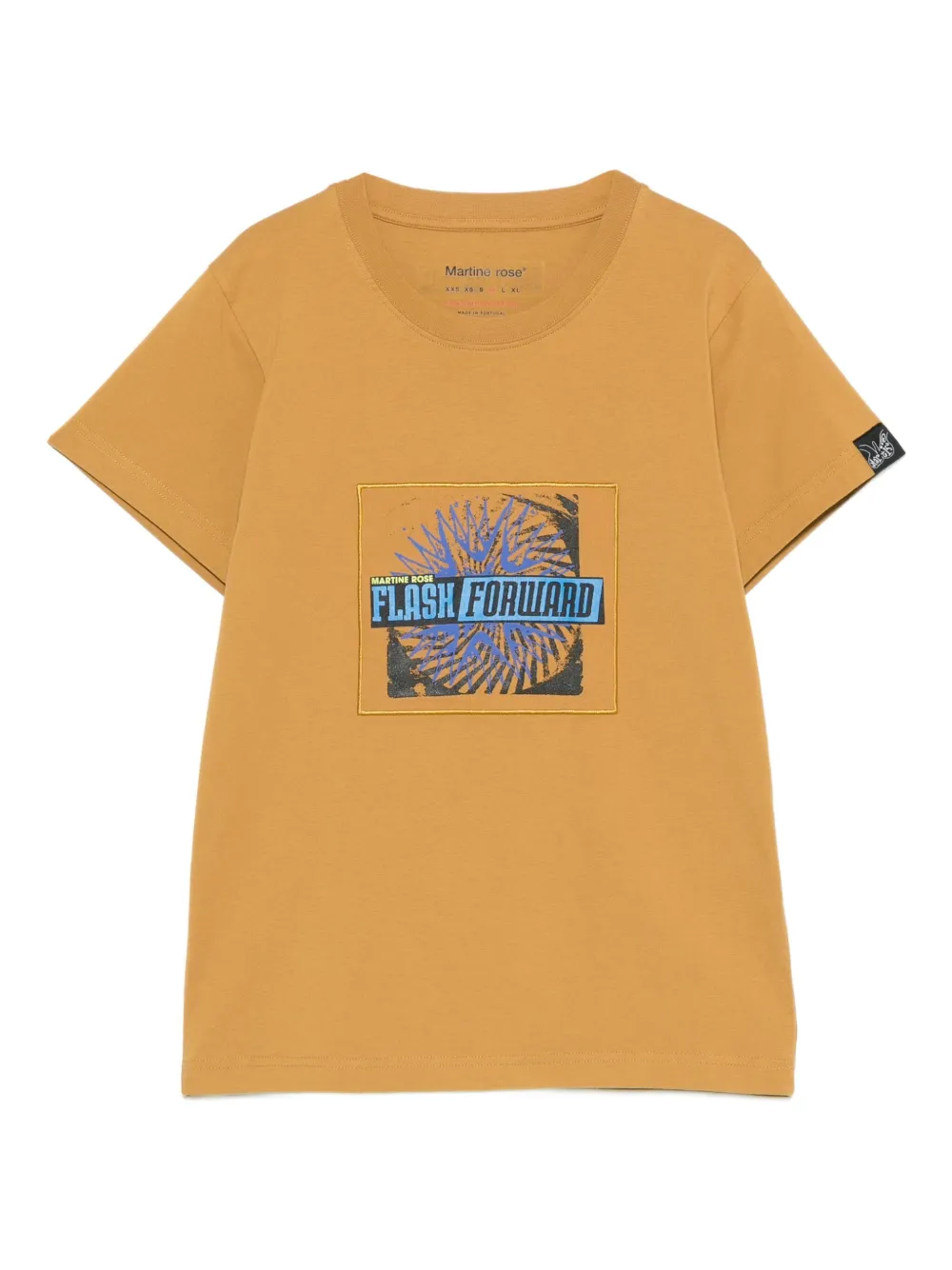 Martine Rose Shrunken graphic-print T-shirt | Brown | Image 1