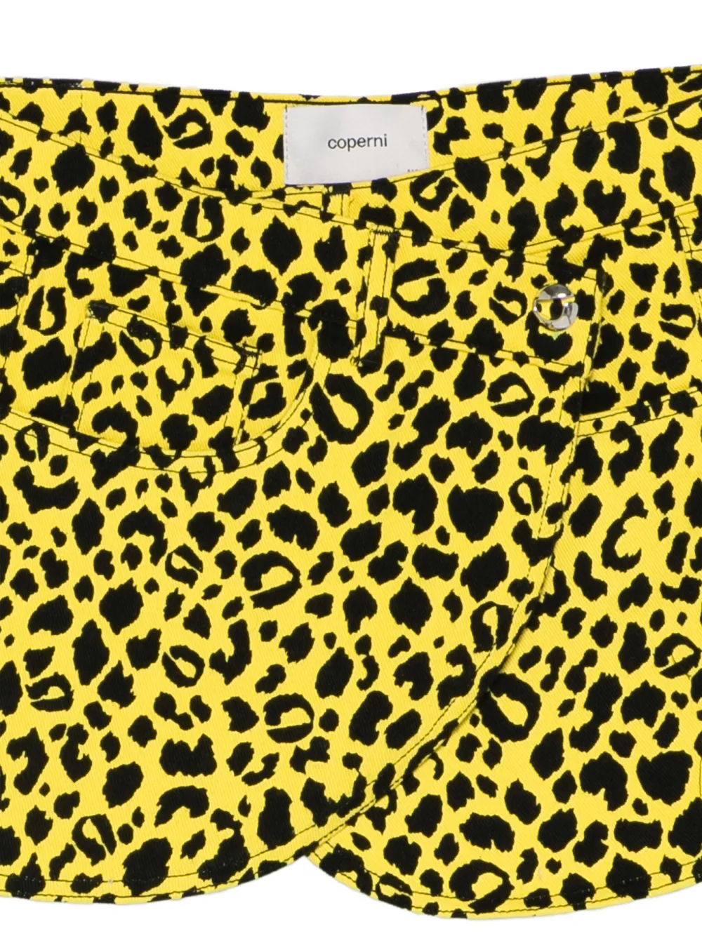 Coperni Wikkelrok met luipaardprint Geel