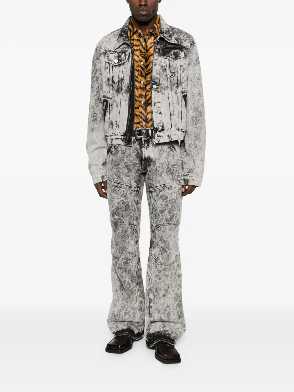 Martine Rose zip-front washed denim jacket | Denim Jackets | Image 2