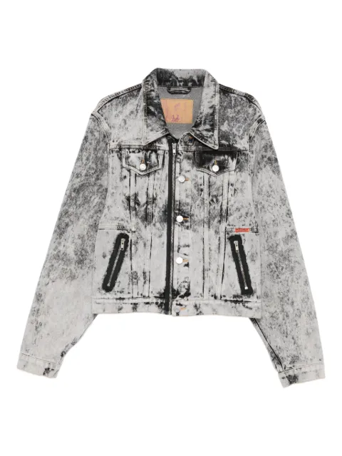 Martine Rose zip-front washed denim jacket
