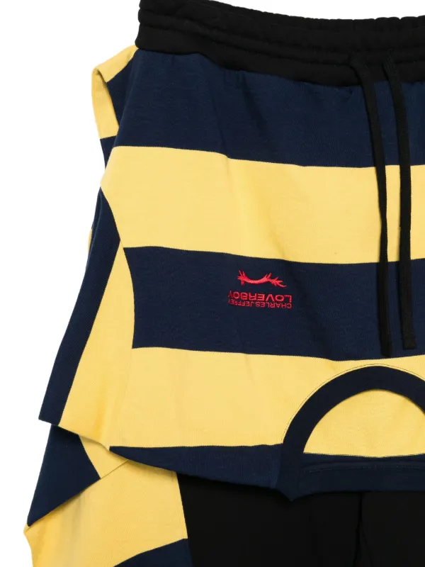 Charles Jeffrey Loverboy stripe-overlay Track Pants | Black | FARFETCH