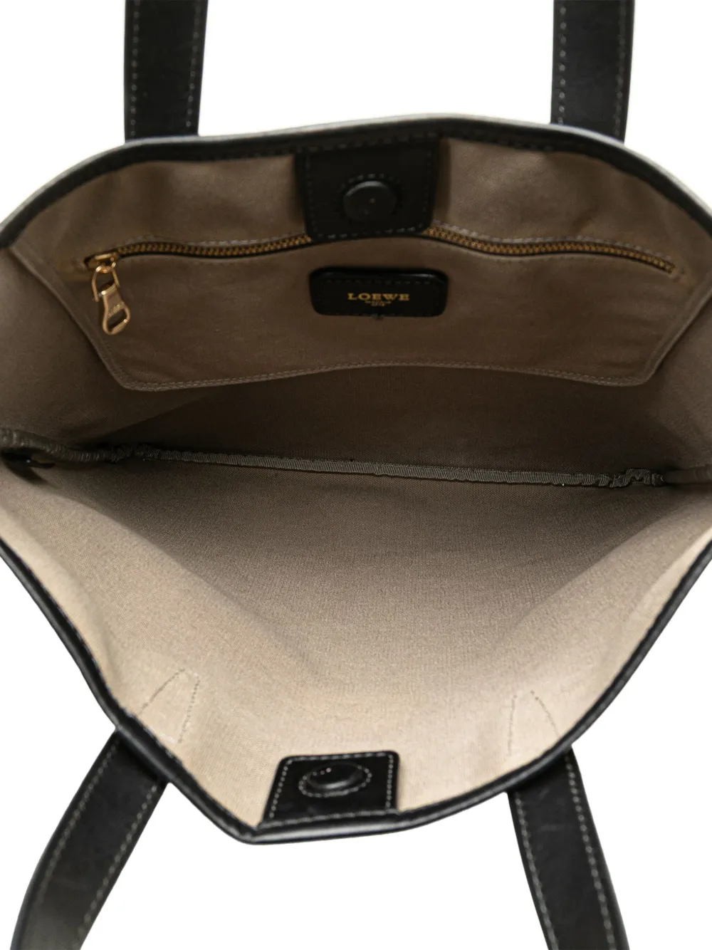 Pre-owned Loewe 2010 Anagram Coated Canvas Tote Bag In Gray