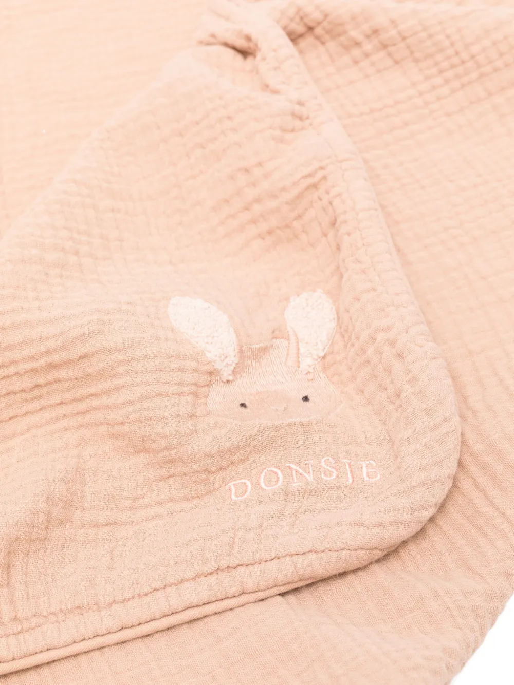 Donsje Bunny-embroidered Blanket In Pink