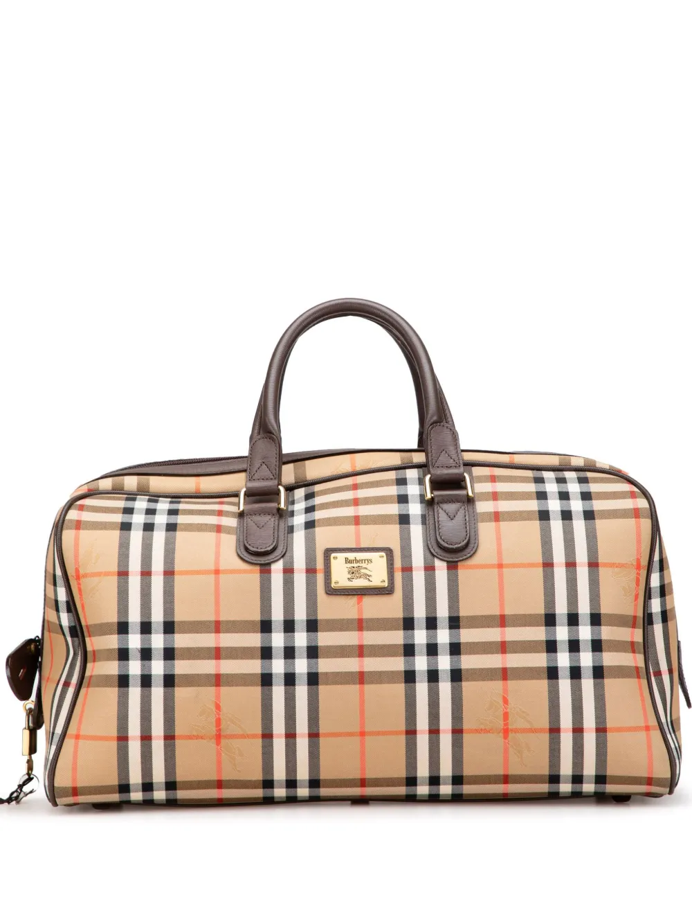 Burberry Pre-Owned 20th Century Haymarket Check Canvas travel bag | Brown | Image 1
