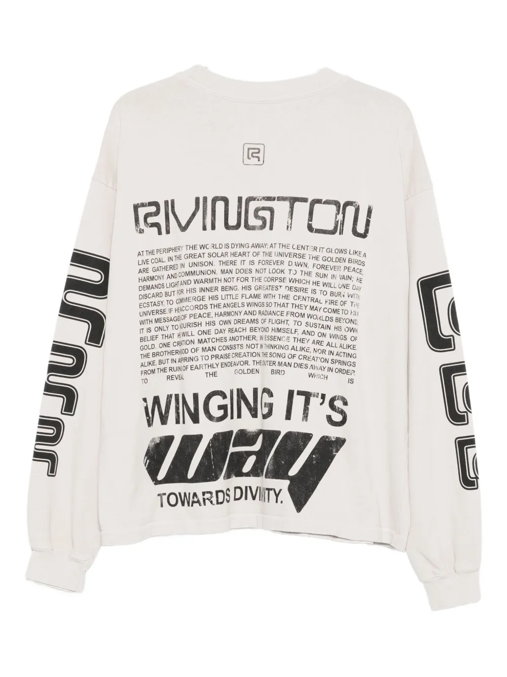 RRR123 graphic-print long-sleeve t-shirt - GREY