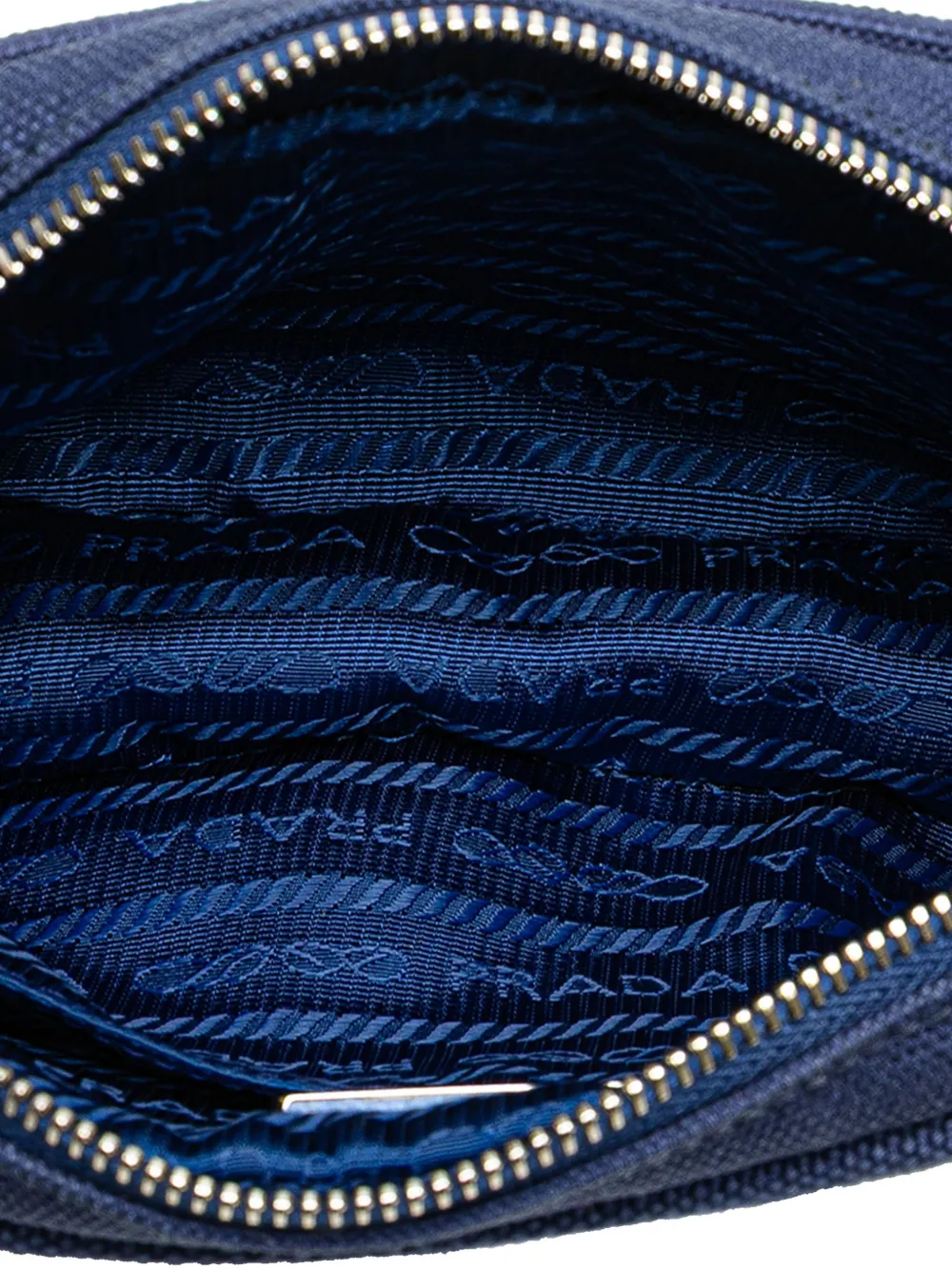 Pre-owned Prada 2000-2025 Canvas Canapa Pouch In Blue