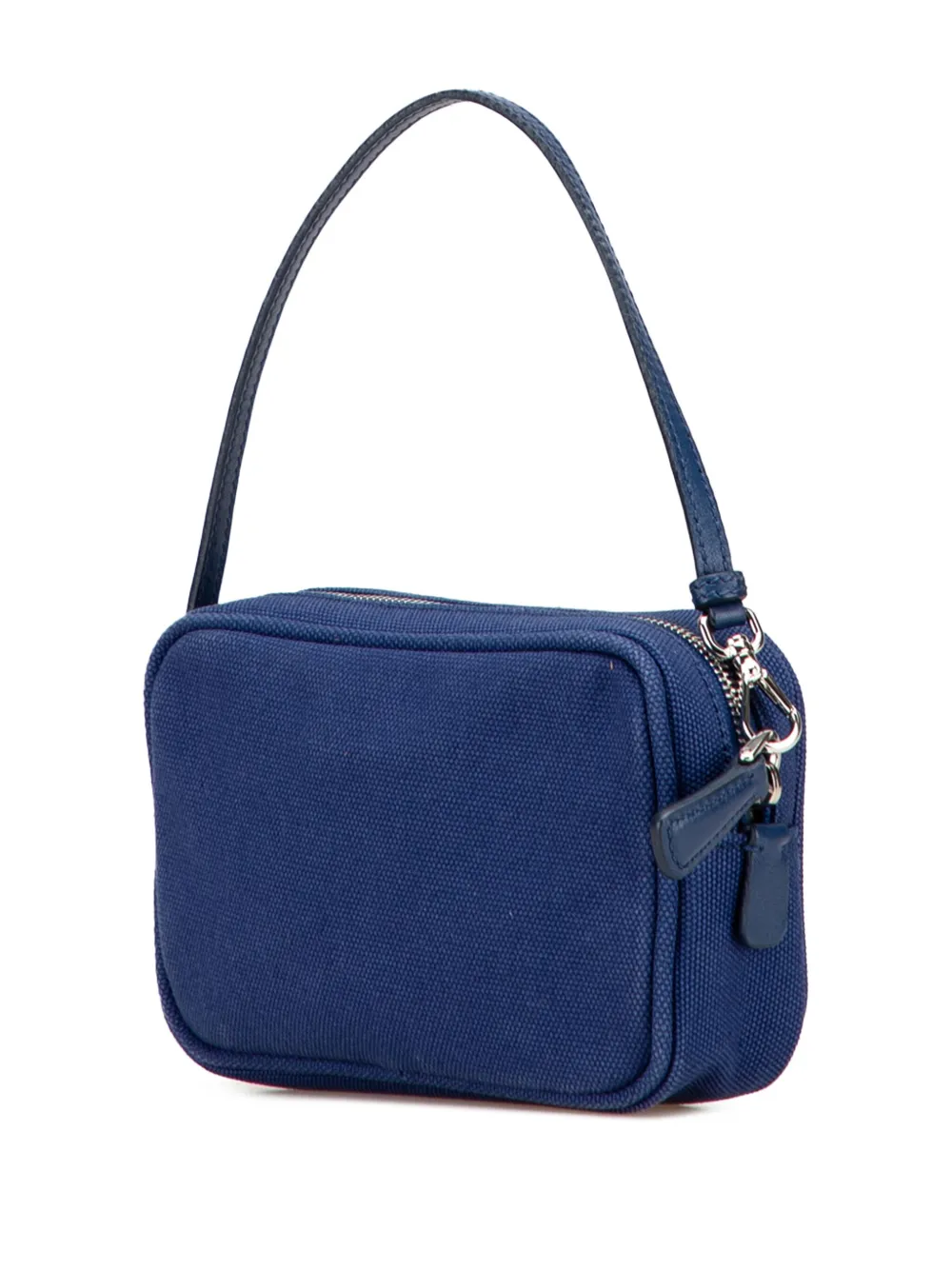 Pre-owned Prada 2000-2025 Canvas Canapa Pouch In Blue