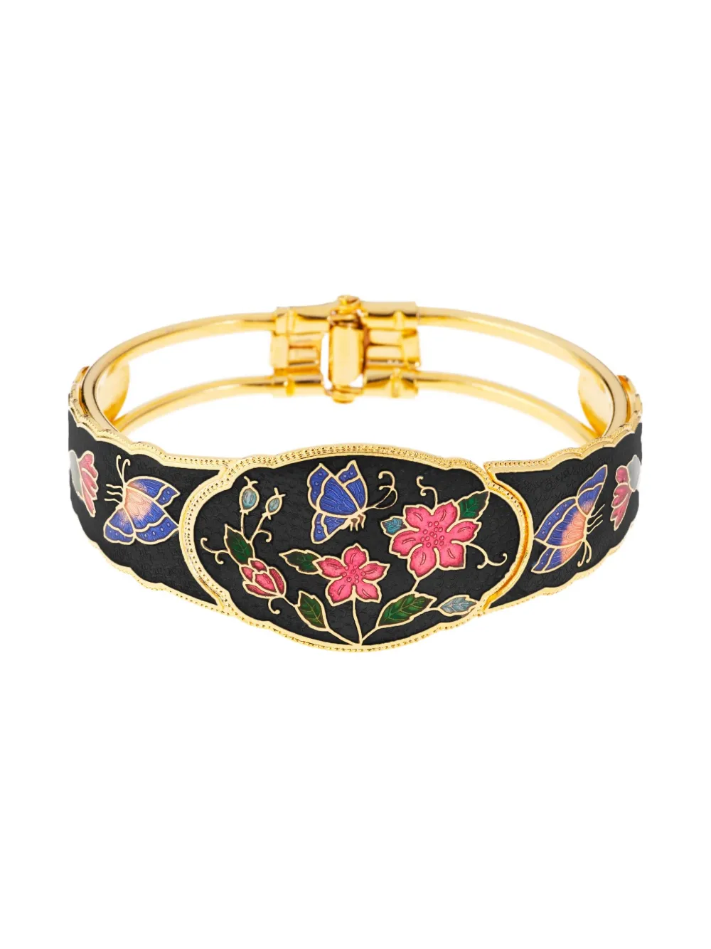 Susan Caplan Vintage 1980s Cloisonné bracelet | Black | Image 1