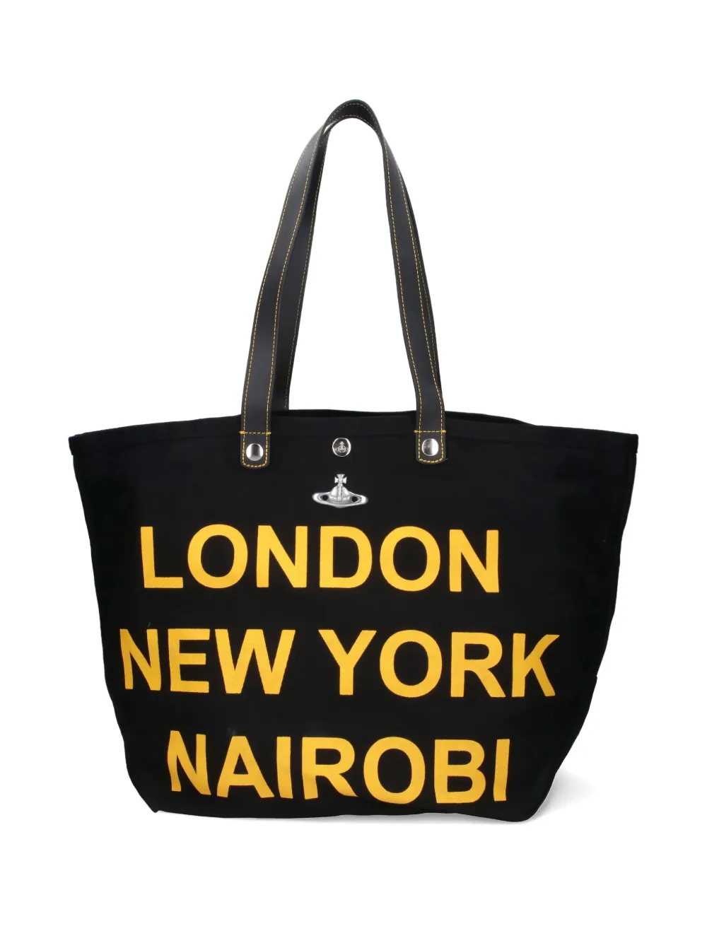 Vivienne Westwood capitals-print tote bag | Black | Image 1