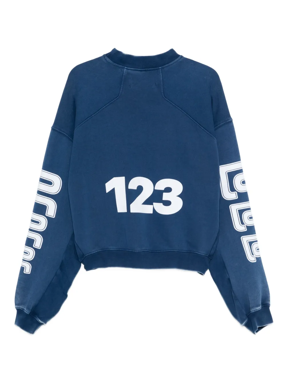 RRR123 logo-print sweatshirt - Blauw