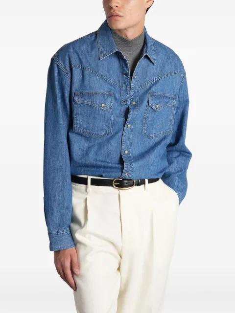 Lardini western-style denim shirt