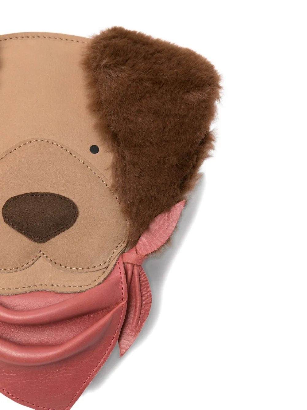 Dog-Face Fur-Trimmed Backpack