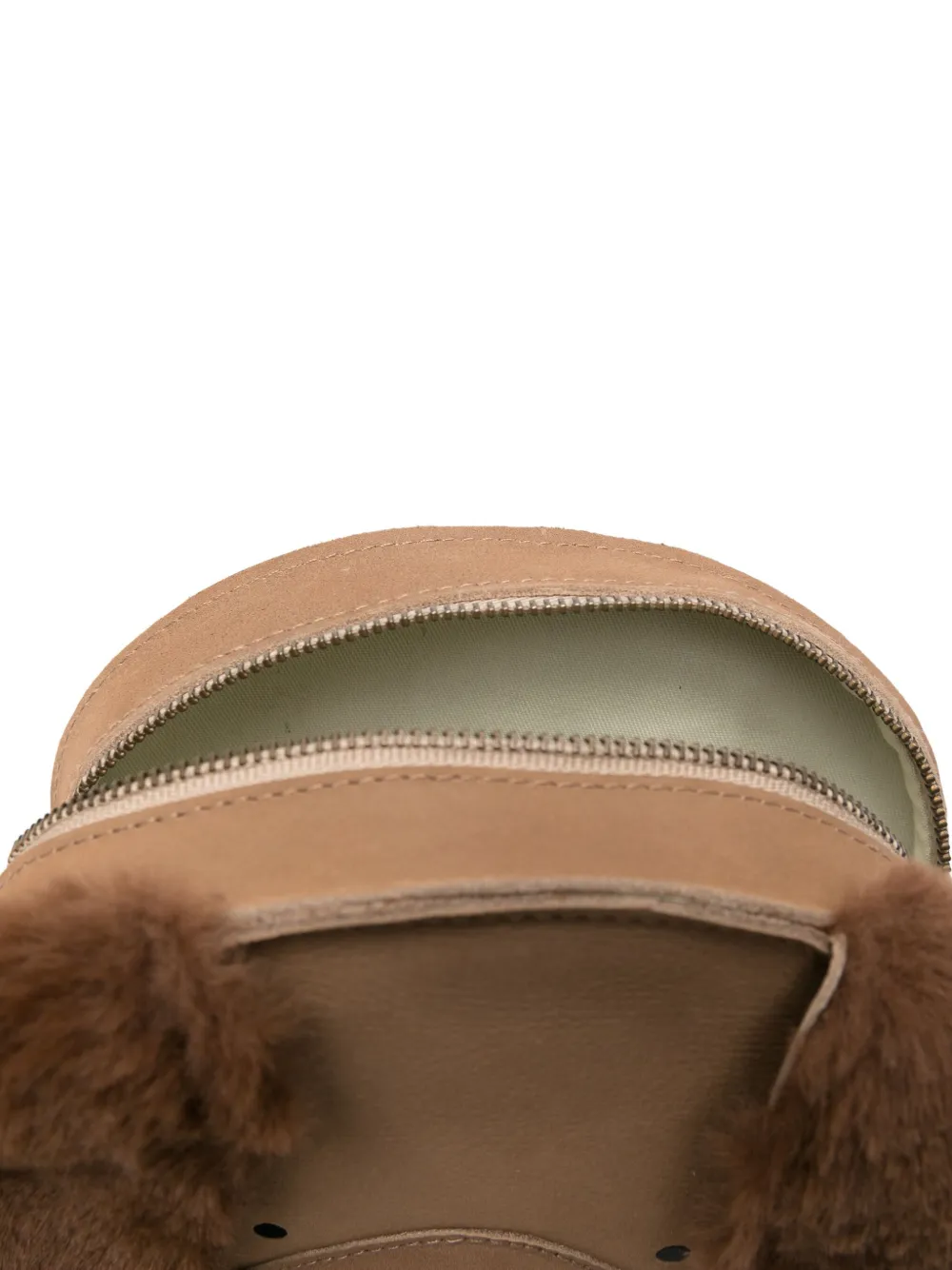 Dog-Face Fur-Trimmed Backpack