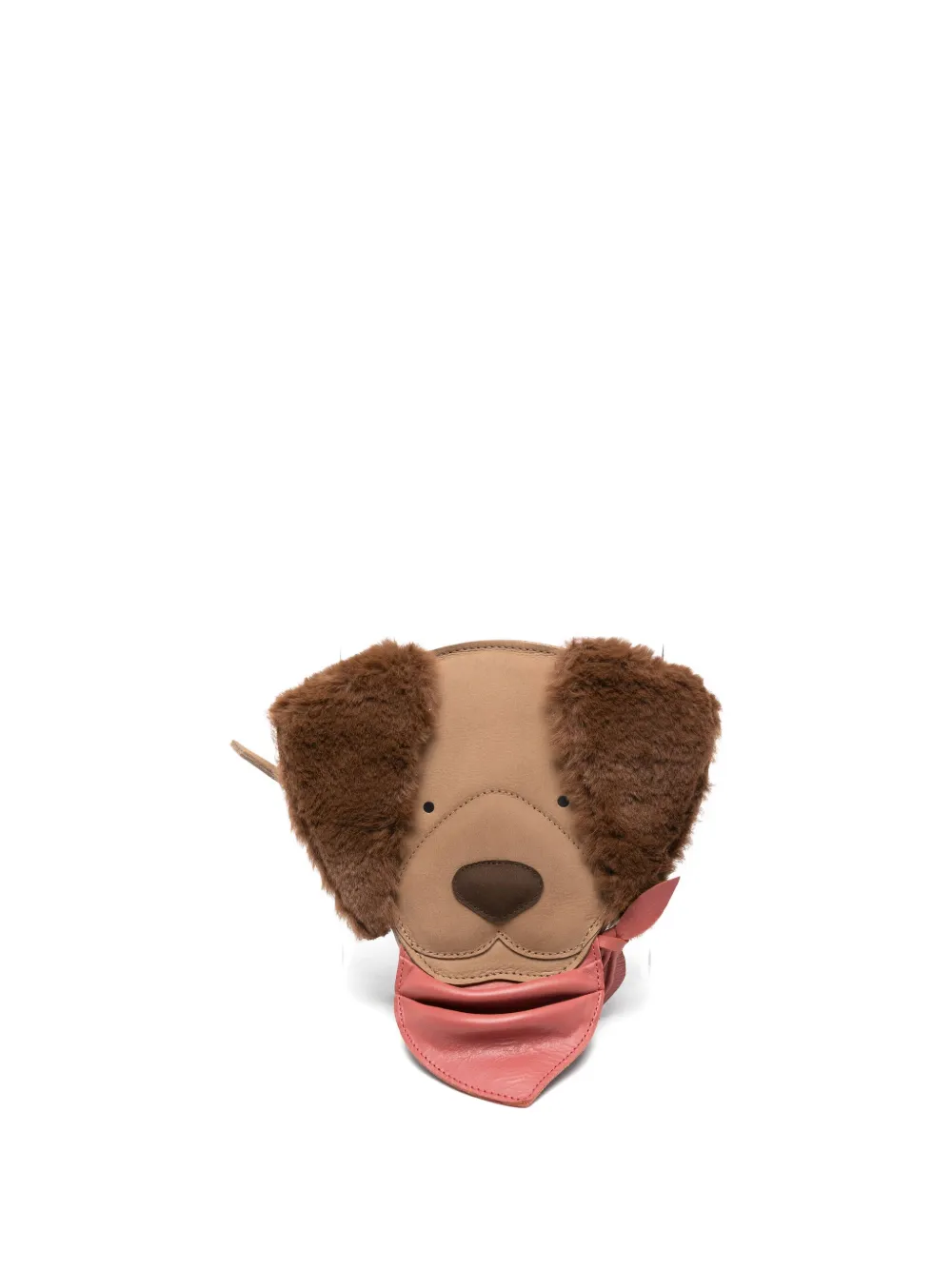 Donsje dog-face fur-trimmed backpack | Brown | Image 1