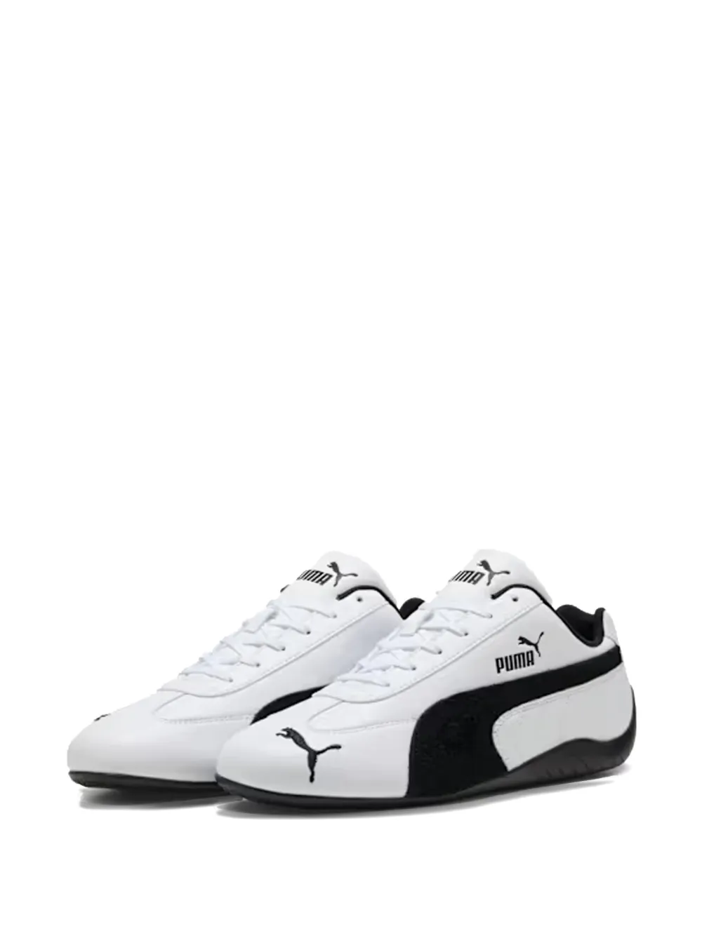 PUMA Speedcar leather lace-up sneakers White