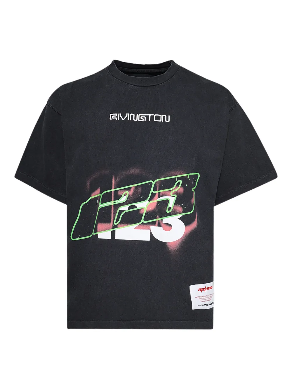 RRR123 graphic-print T-shirt | Black | Image 1