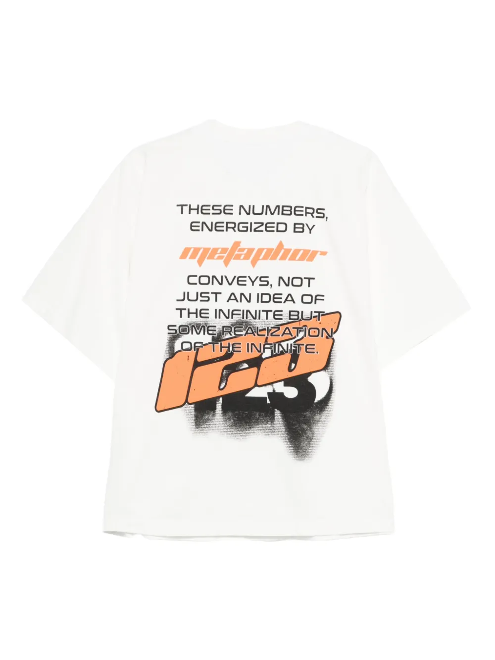 RRR123 logo-print T-shirt - Wit