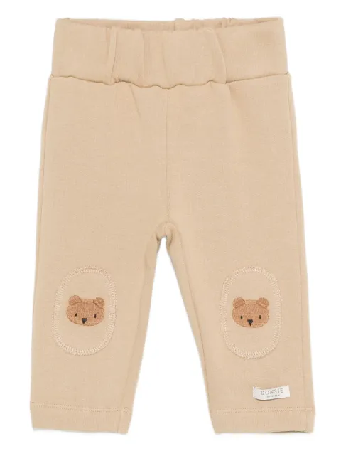 Donsje bear-embroidered trousers