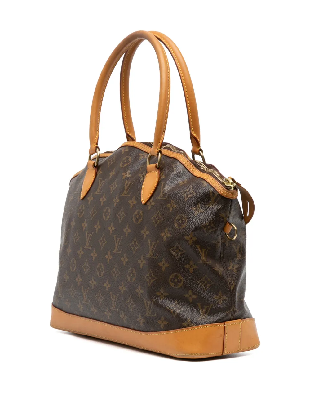 Pre-owned Louis Vuitton 2007 Monogram Lockit Horizontal Handbag In Brown