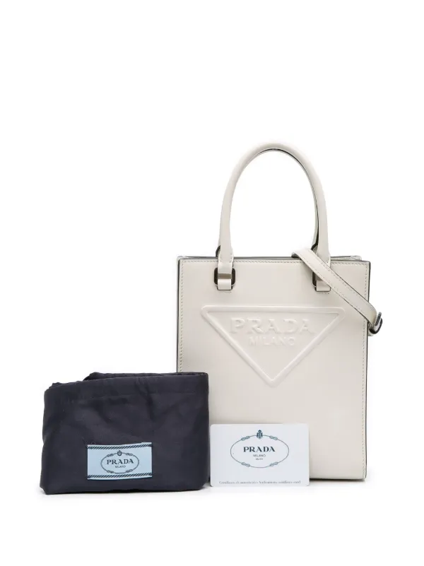 Prada Pre-Owned 2013-2025 ミニ ソフト カーフ ロゴ ドリル