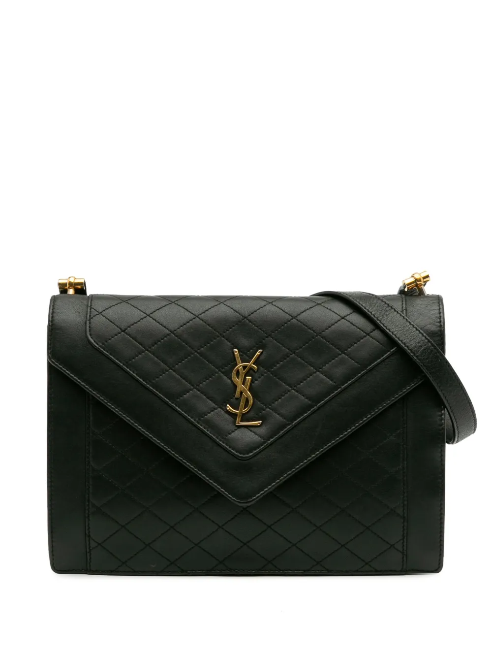 Saint Laurent Pre-Owned 2021 キルティング ラムスキン ギャビー ショルダーバッグ - ブラック Saint Laurent Pre-Owned 2021 キルティング ラムスキン ギャビー ショルダーバッグ - ブラック