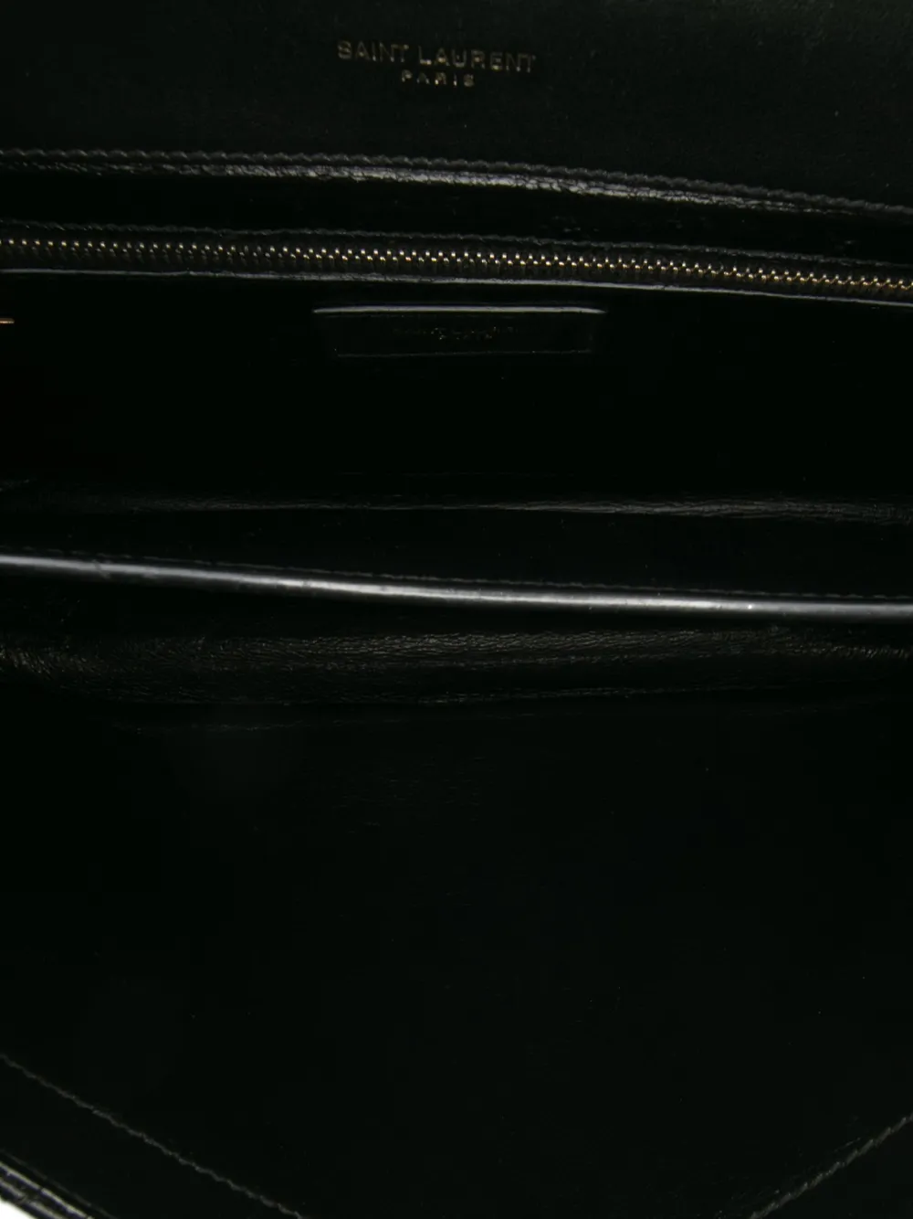 Pre-owned Saint Laurent 2021 Quilted Lambskin Gaby Shoulder Bag In Black