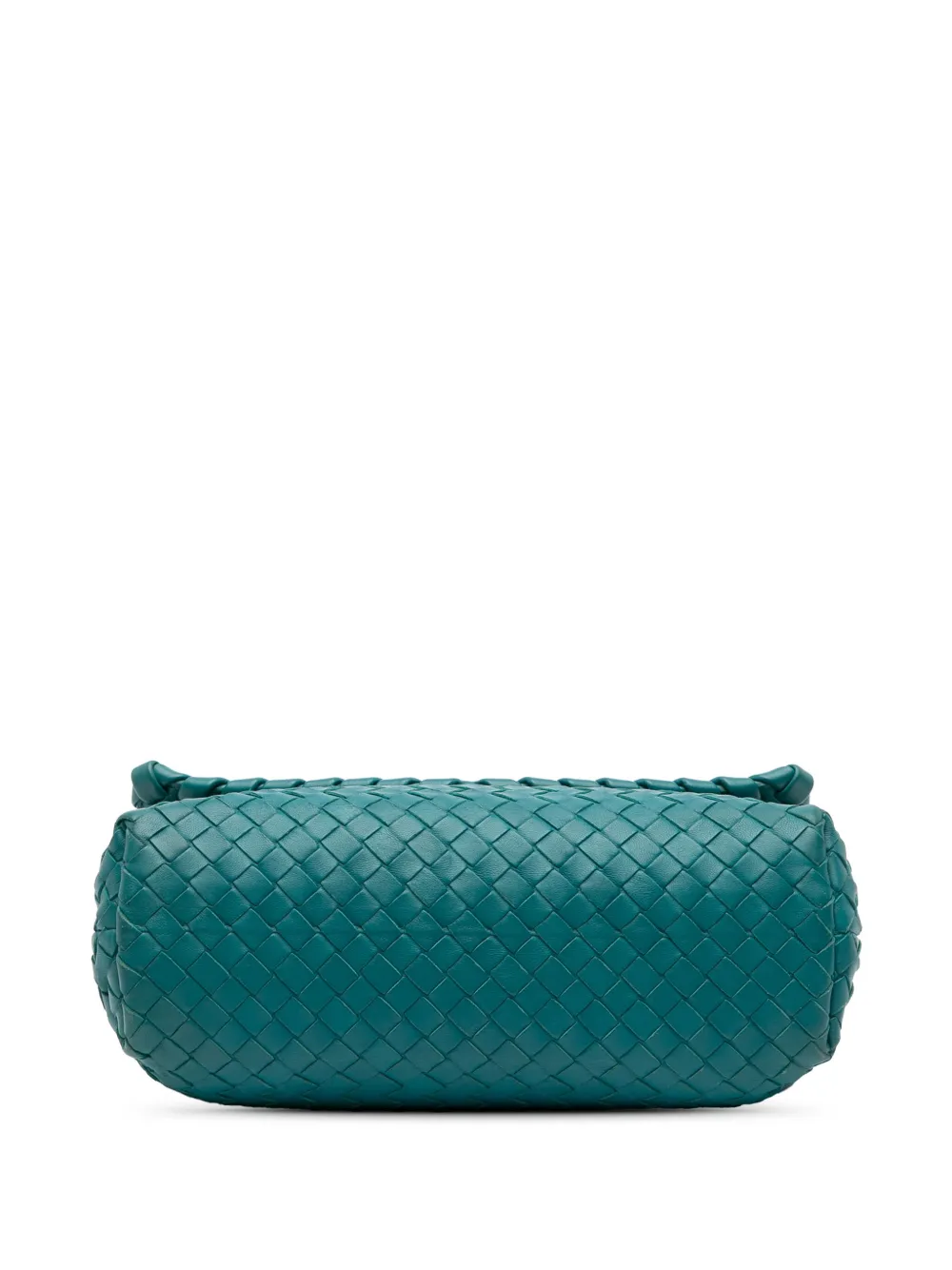 Pre-owned Bottega Veneta 2012-2025 Small Nappa Intrecciato Olimpia Shoulder Bag In Blue