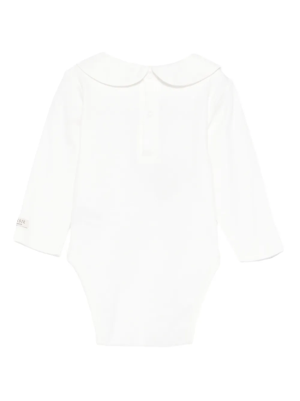 Donsje peter-pan-collar bear-embroidered bodysuit - Wit
