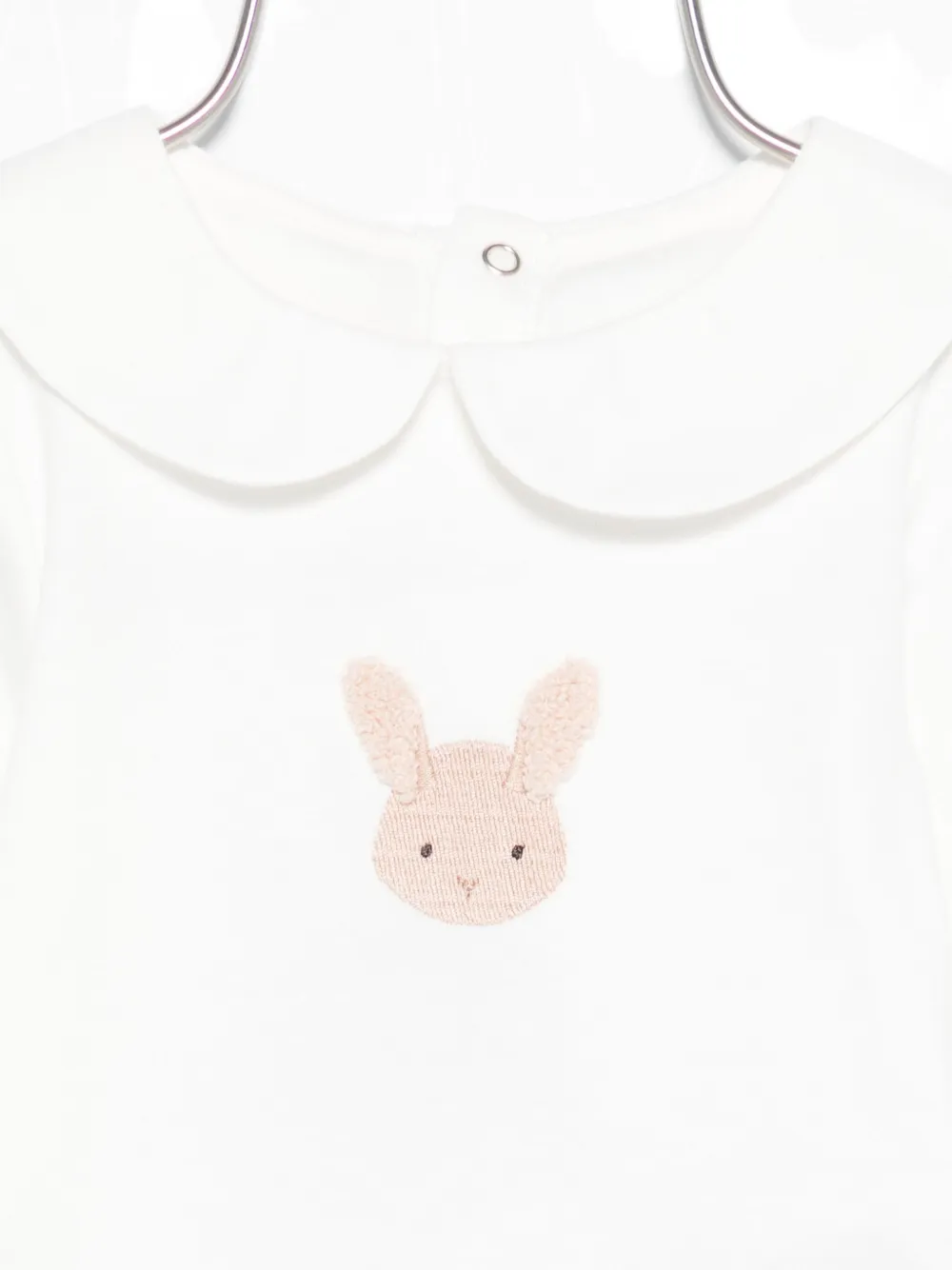 Donsje Peter-pan-collar Bunny Bodysuit In White