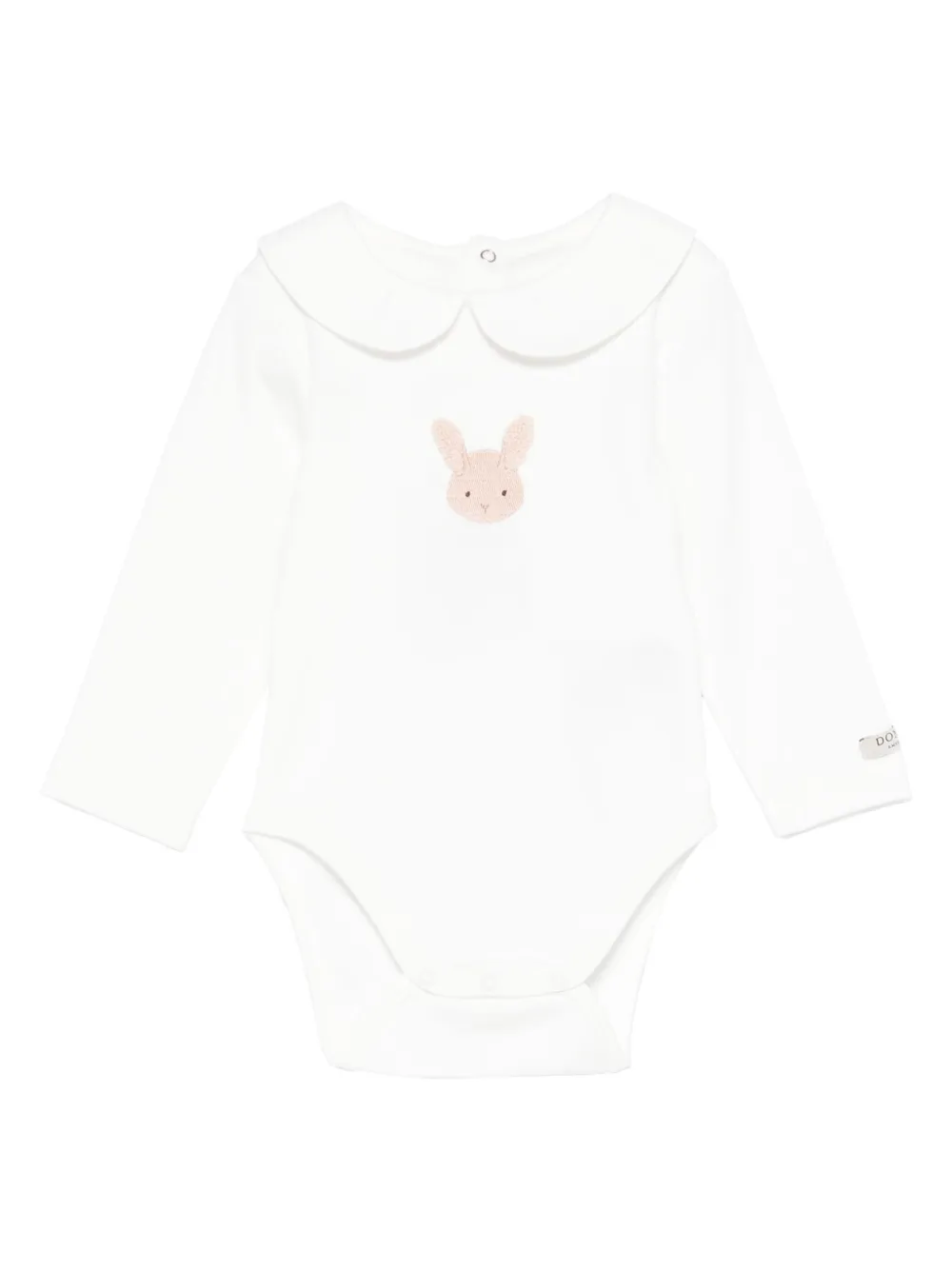 Donsje Peter-pan-collar Bunny Bodysuit In White